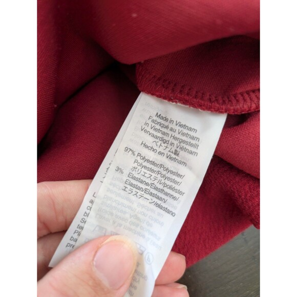 Madewell Texture & Thread Crepe Wrap Top Red Career Office Flattering Flowy XL - Picture 7 of 10